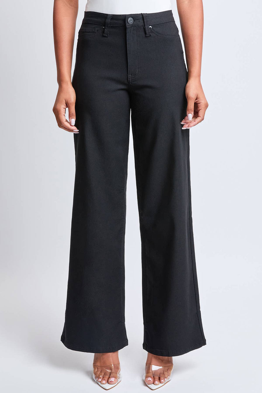 Hyperstretch High Rise Wide Leg- Black