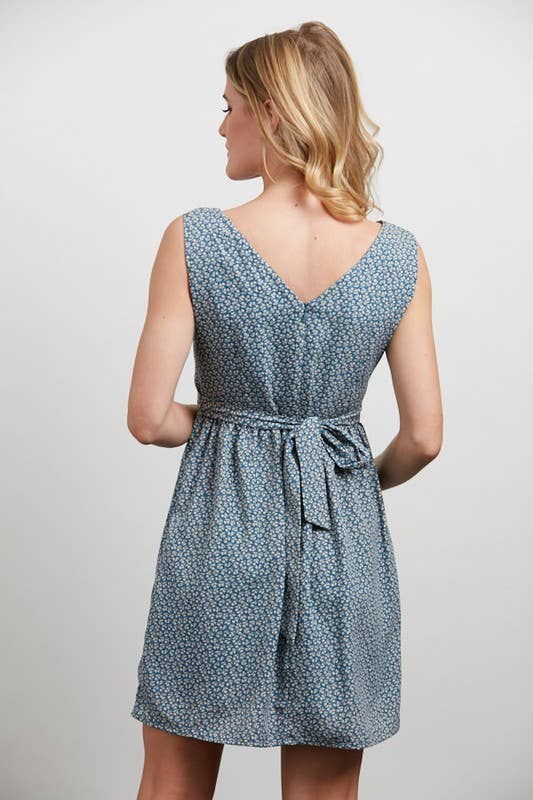 Ditsy Floral Dress- Blue