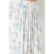 Textured Floral Skirt