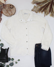 WAREHOUSE ONLY Checkered Snap Sherpa - Ivory