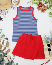 Serena Luxe Skort - Red