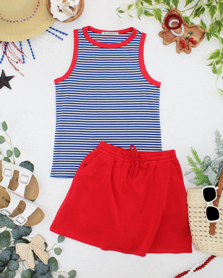 Serena Luxe Skort - Red