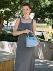Zoey Triple Compartment Satchel w/ Twist-Lock Closure