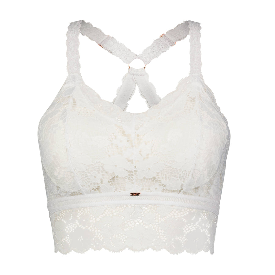 Juliette Lace Bralette: White