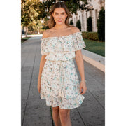 Off the Shoulder Floral- Green