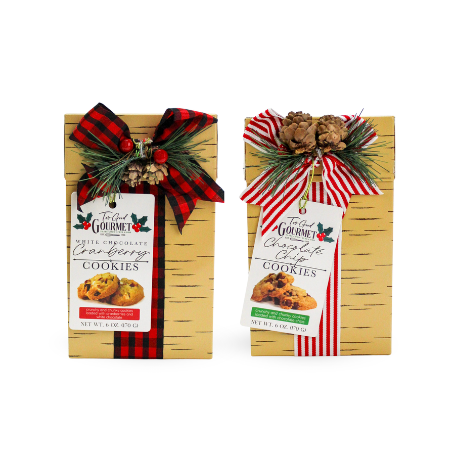 Holiday Birch Present Box Cookies