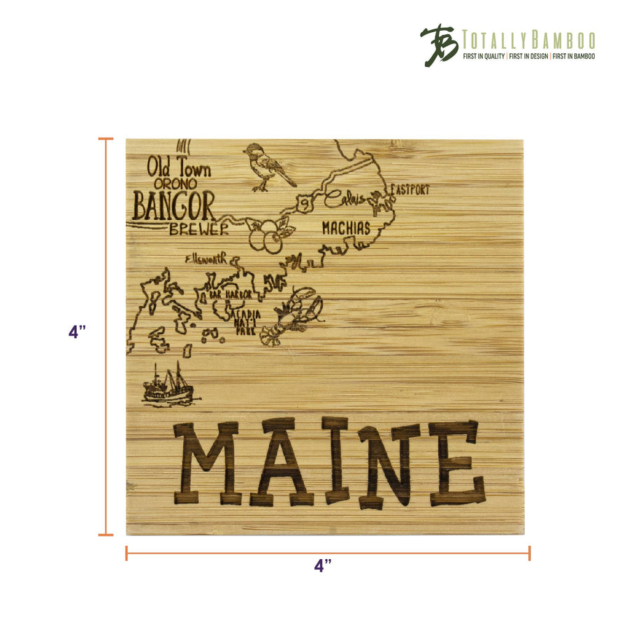 Maine Puzzle 4-Pc. Coaster Set with Case