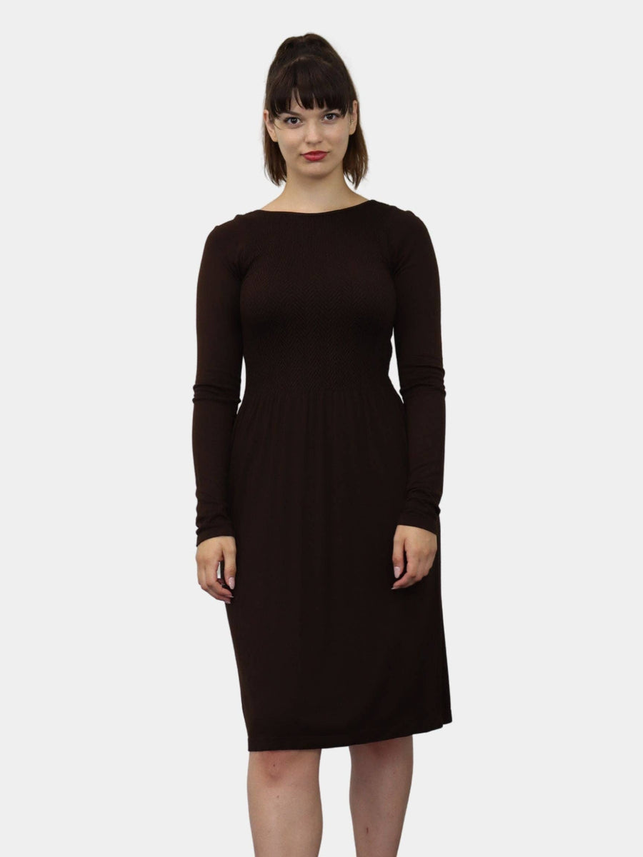 Knee Length Long Sleeve Dress