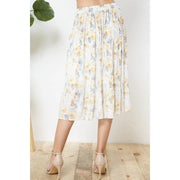 Textured Floral Skirt