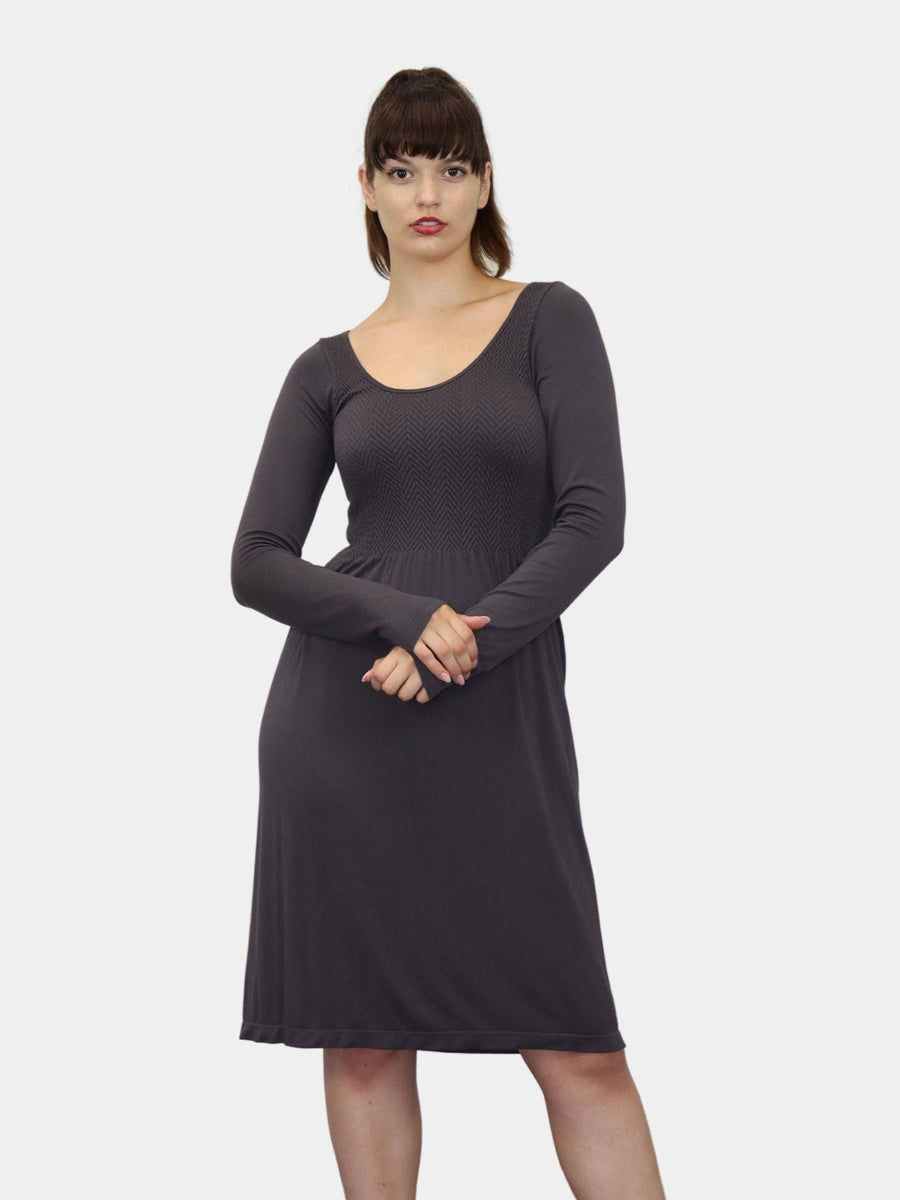 Knee Length Long Sleeve Dress