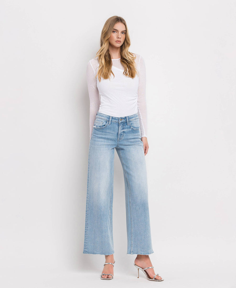 Olivia- Wide Leg High Rise Summer Wash