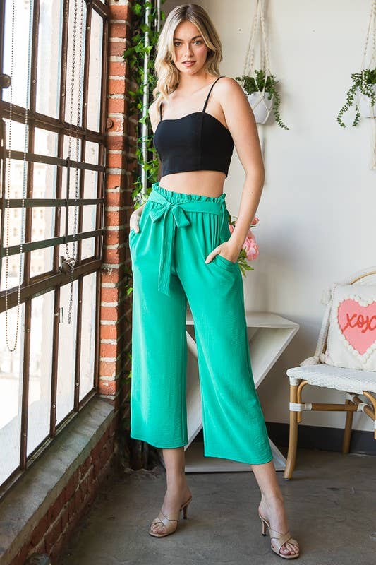 Paper Bag Pants- Green