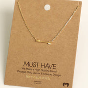 Love Arrow Pendant Necklace: Silver