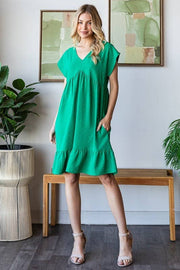 Flirt & Frolic Babydoll Dress- Navy
