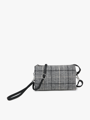 Riley Plaid Crossbody/Wristlet: Green
