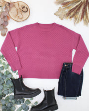 WAREHOUSE ONLY Gianna Pullover Sweater - Raspberry