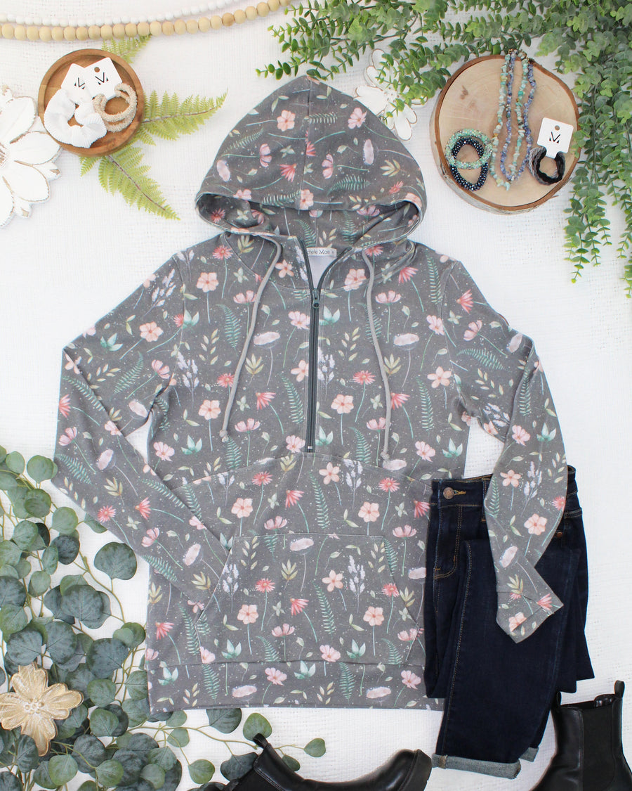 WAREHOUSE ONLY HalfZip Hoodie - Wildflower Meadow