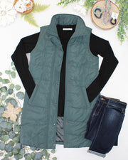 WAREHOUSE ONLY Harlow Long Vest - Teal