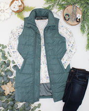WAREHOUSE ONLY Harlow Long Vest - Teal