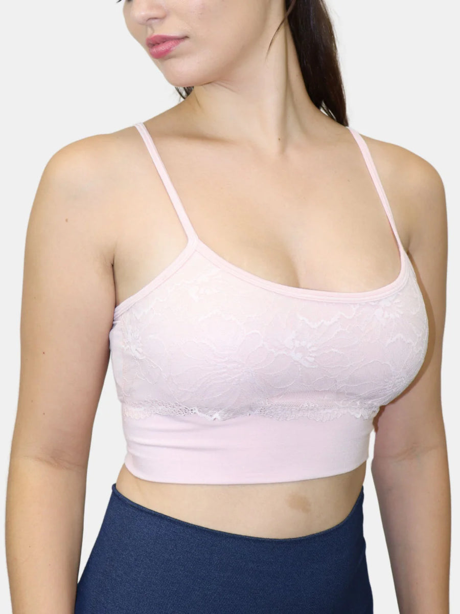 Lace Spaghetti Strap Bra