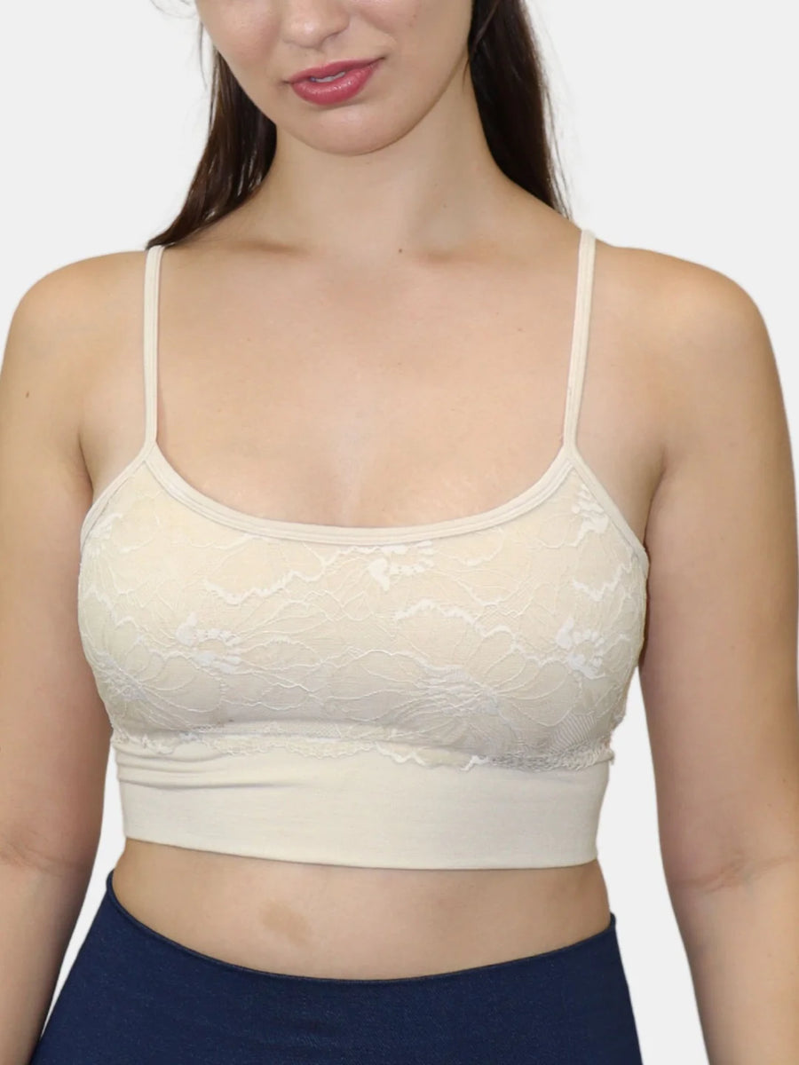 Lace Spaghetti Strap Bra