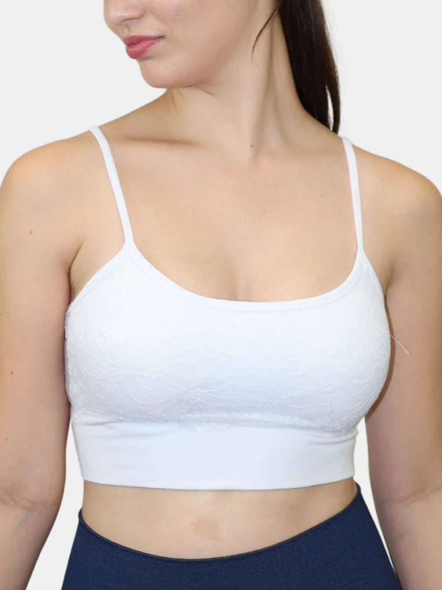 Lace Spaghetti Strap Bra