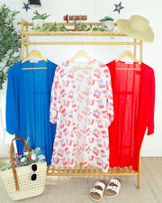WAREHOUSE ONLY Ellie Cover-Up Kimono - Blue FINAL SALE