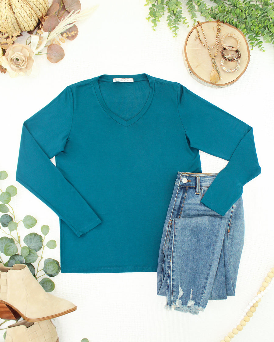 WAREHOUSE ONLY Larissa Long Sleeve - Teal