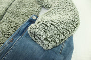 WAREHOUSE ONLY Two Tone Fullzip Sherpa - Olive and White