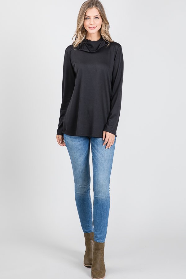 Cowl Neck Sweater- Burgundy