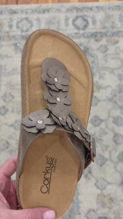 Bless Her Heart Sandal- Pewter