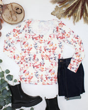 WAREHOUSE ONLY Alyssa Long Sleeve Top - Autumn Watercolor