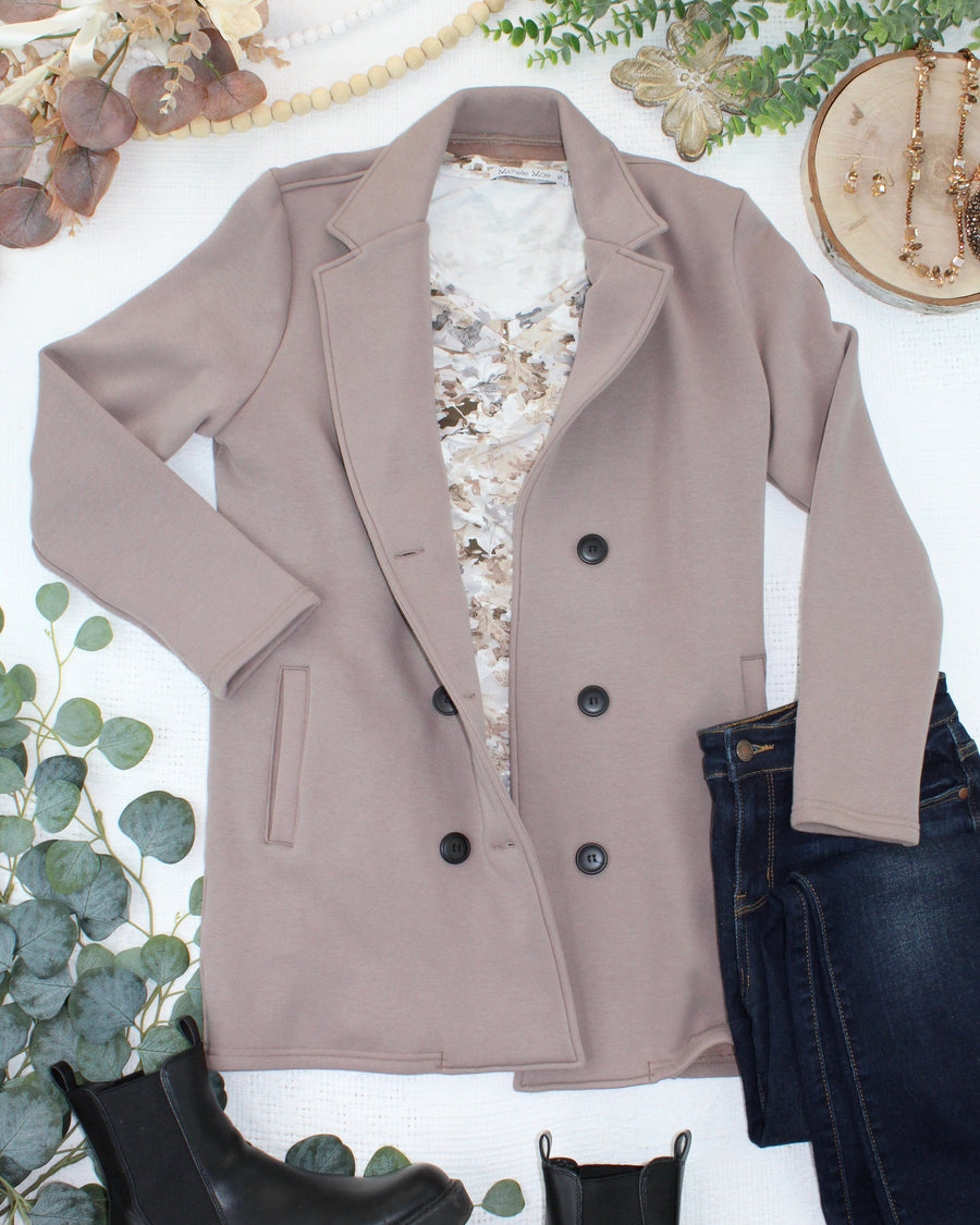 WAREHOUSE ONLY Scarlett Sweater Jacket - Mocha