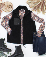 WAREHOUSE ONLY Sherpa Vest - Black