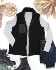 WAREHOUSE ONLY Sherpa Vest - Black