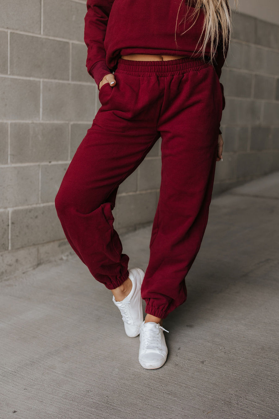 Never Better Joggers- Wine FINAL SALE