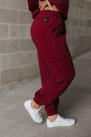 Never Better Joggers- Wine FINAL SALE