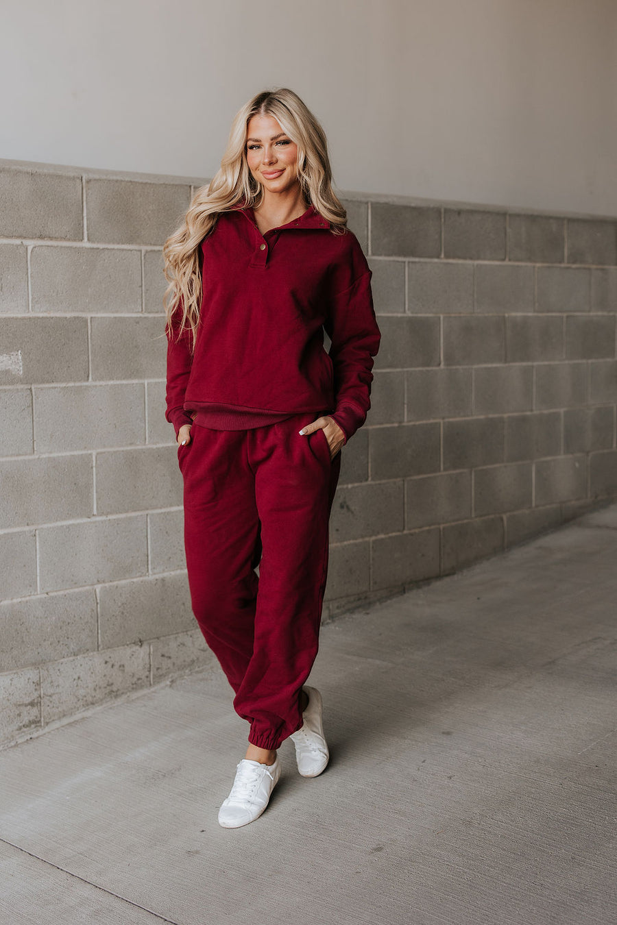 Never Better Joggers- Wine FINAL SALE
