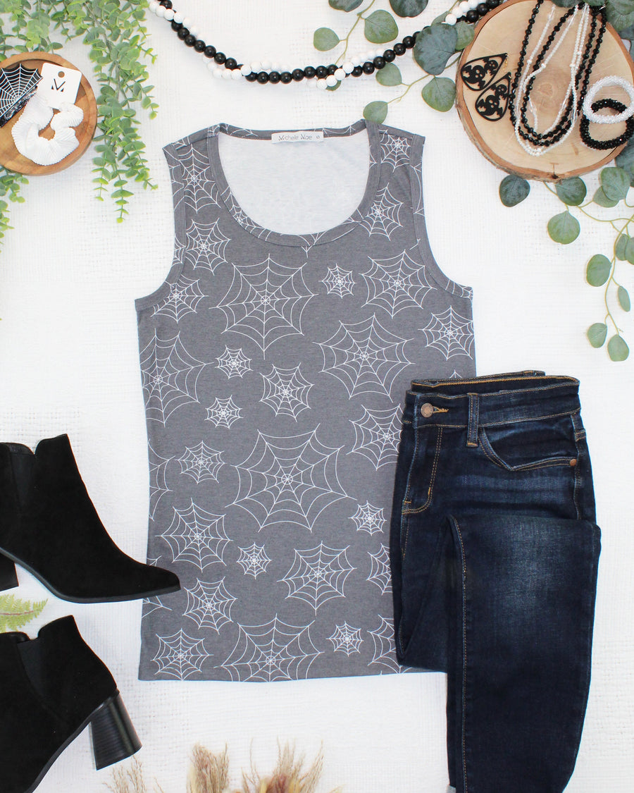 WAREHOUSE ONLY Ava Tank - Faded Black Webs
