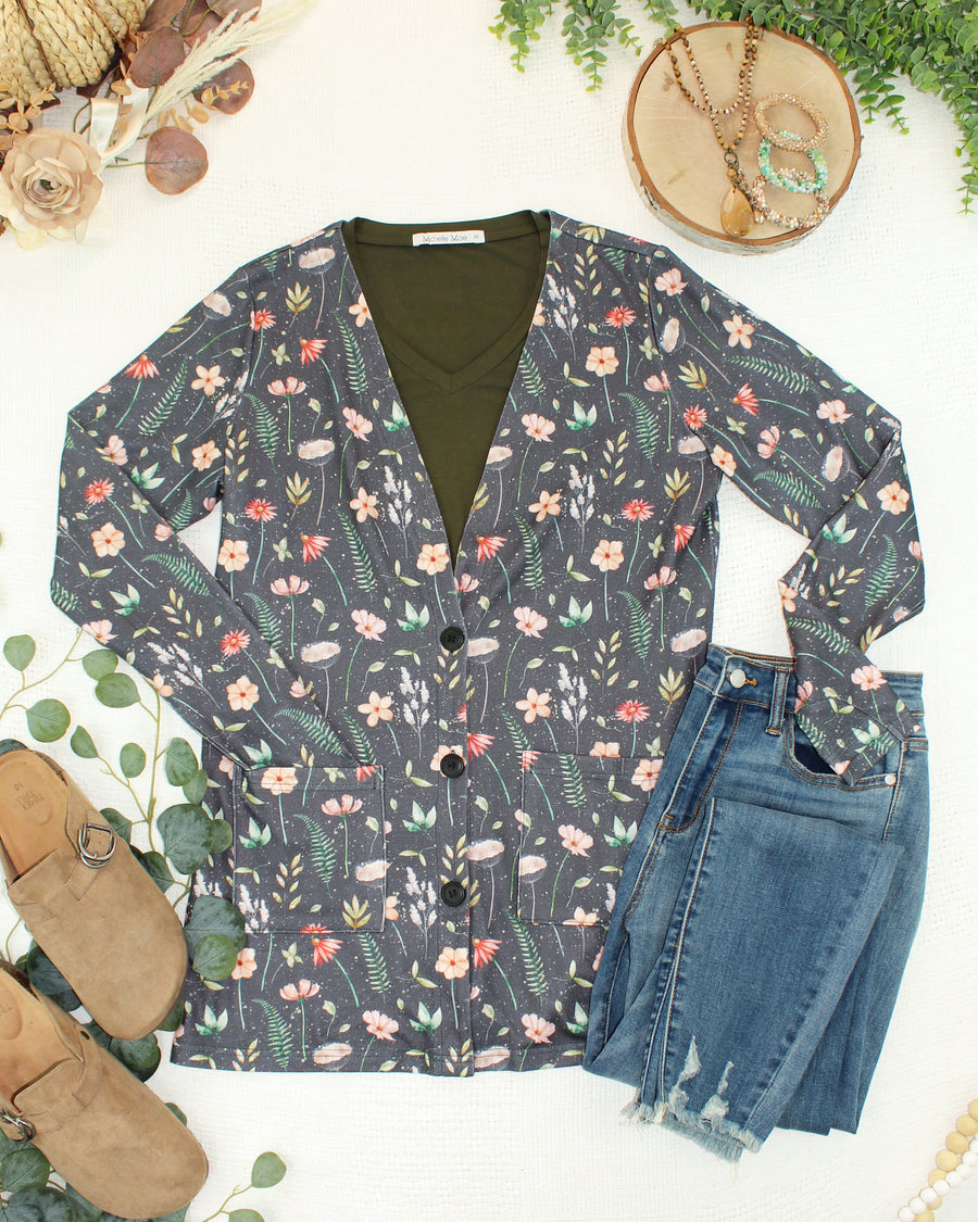 WAREHOUSE ONLY Cori Cardigan - Wildflower Meadow
