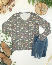 WAREHOUSE ONLY Larissa Long Sleeve - Wildflower Meadow