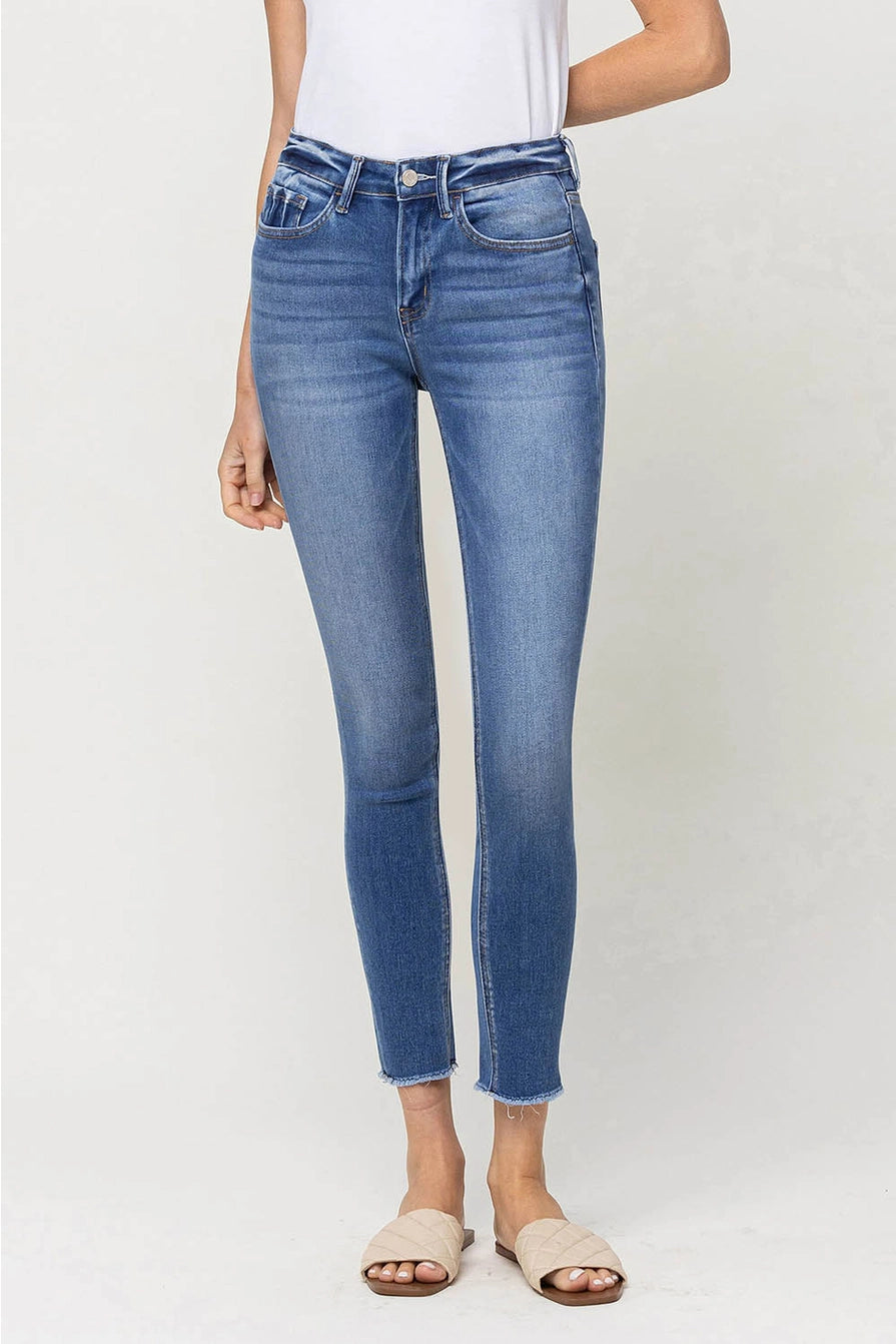 Amber Mid Rise Raw Hem Crop FINAL SALE