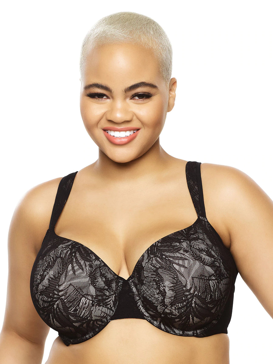 Jessamine Side Smoothing T-Shirt Bra- Black