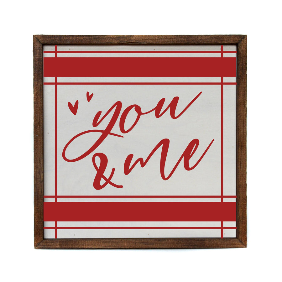 10x10 You & Me Red Valentines Day Sign - CW047