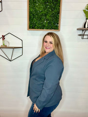 Boyfriend Blazer- Charcoal FINAL SALE