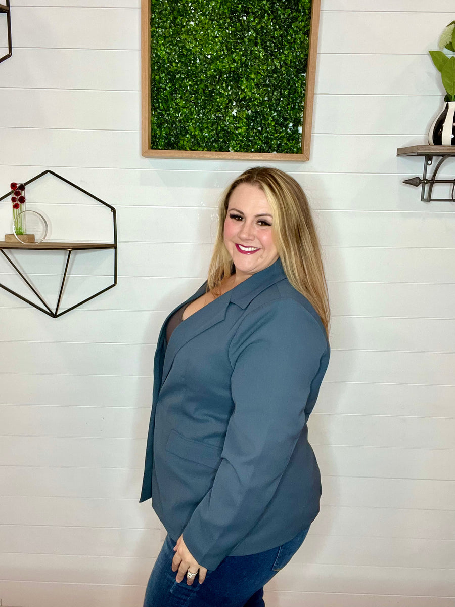 Boyfriend Blazer- Charcoal FINAL SALE