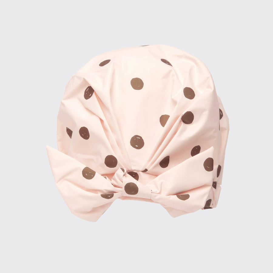 Luxury Shower Cap - Blush Dot