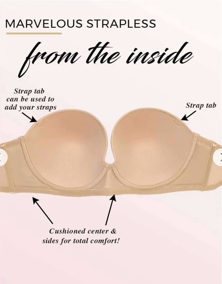 Marvelous Strapless Bra- Nude – Poppy and Polka Dot Boutique