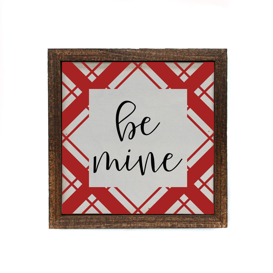 6X6 Be Mine with Red Pattern Valentine's Day Décor